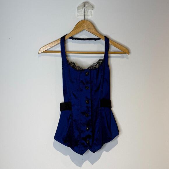 Dark Blue Corset - Picture 3 of 5
